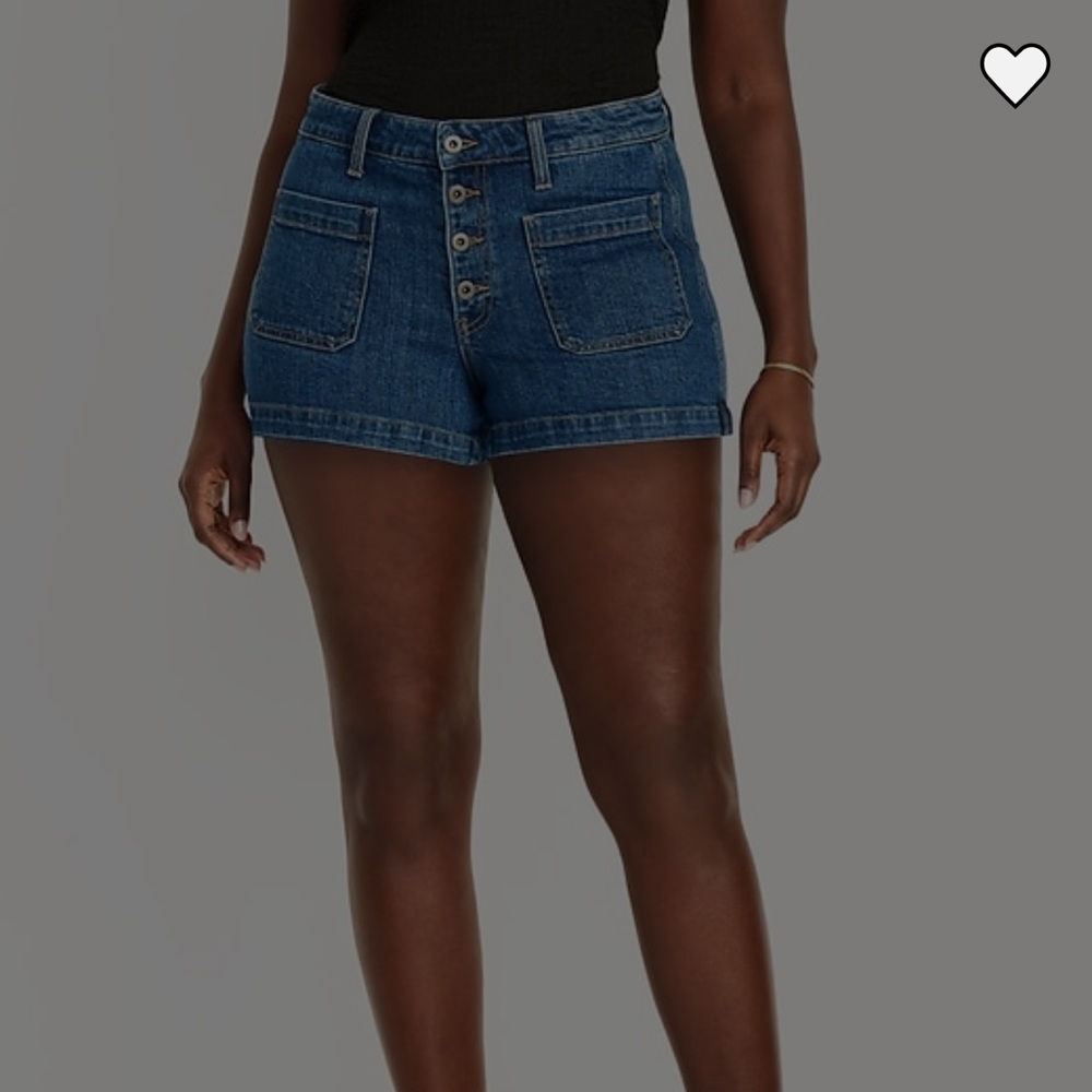 Old Navy High Waisted Jean Trouser Shorts 3” Inseam